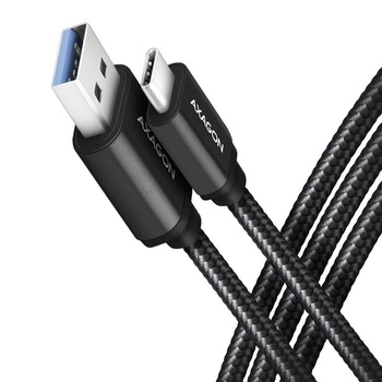 BUCM3-AM20AB Kabel USB-C - USB-A 3.2 Gen 1, 2m, 3A, ALU, oplot, czarny
