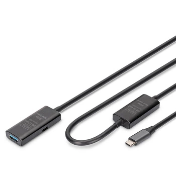 Kabel przedłużający aktywny DIGITUS DA-73111, USB 3.2 Gen1, 5Gbps, USB-C - USB-A, 10m - OTW OPAK