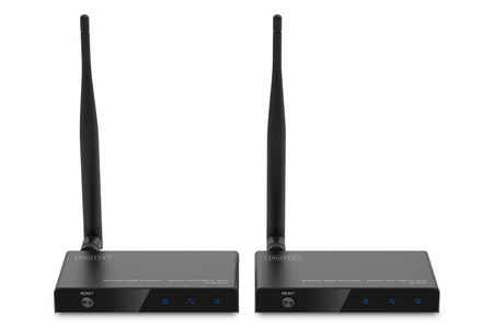 Przedłużacz/Extender splitter HDMI bezprzewodowy 100m 1080p 60Hz FHD 5GHz HDCP 1.3 (zestaw)