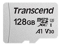 TRANSCEND TS128GUSD300S-A Transcend microSDXC USD300S 128GB CL10 UHS-I U3 Up to 95MB/S with adapter