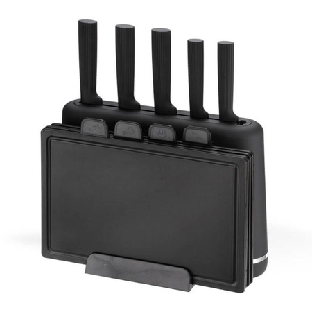Zestaw noży + desek na podstawce MR-1412-BLACK