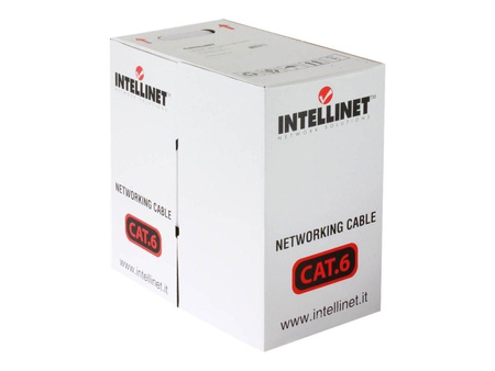 TECHLY Kabel instalacyjny skrętka UTP Cat6 4x2 drut CCA 305m niebieski