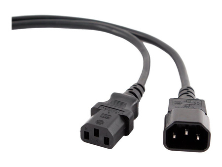GEMBIRD PC-189-VDE-5M Gembird kabel zasilający przedłużający VDE IEC320 C13/C14, 5m (gruby)