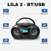 Radioodtwarzacz CD LILA2 USB/BT srebrny 