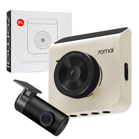 70mai Dash Cam A400+Rear Cam RC09 Set White
