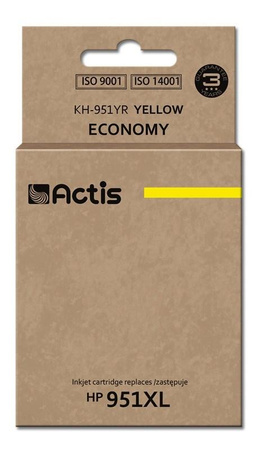 Actis KH-951YR Tusz (zamiennik HP 951XL CN048AE; Standard; 25 ml; żółty)