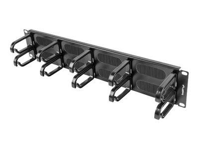 LANBERG AK-1204-B Lanberg szczotkowy organizer kabli 2U z typ B do szaf 19 czarny