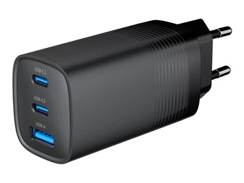 GEMBIRD Szybka ładowarka Power Delivery USB typu C 3x USB 65W czarna
