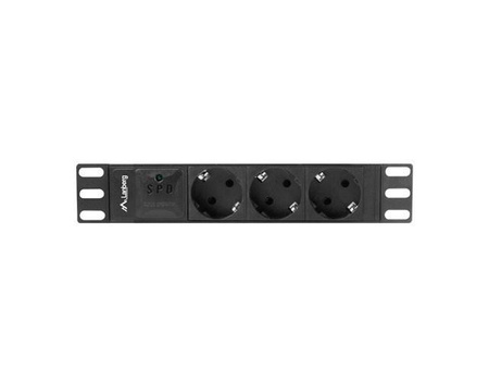 Listwa RACK Lanberg PDU-03F-0200-BK (3 x Shuko; 16 A (3680 W); kolor czarny)