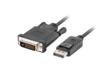 LANBERG CA-DPDV-10CU-0018-BK Lanberg kabel Displayport(M) V1.2->DVI-D(M)(24+1) 1.8m Czarny DUAL LINK
