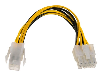 AKYGA Adapter z kablem AK-CA-10 P4 4 pin m / P8 8 pin f P4+4 15cm