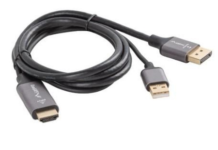 LANBERG Kabel HDMI M -> Displayport M 1m 4k czarny