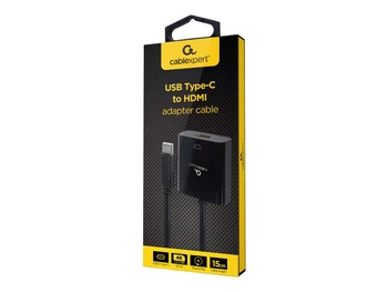 GEMBIRD Adapter USB-C do HDMI F czarny 4K60Hz 15 cm