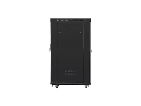 Szafa stojąca 19 cali 22U 800x1000 drzwi szklane LCD (flat pack) V2 czarna