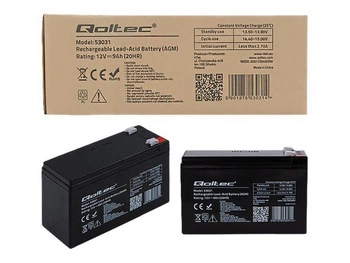 QOLTEC 53031 Qoltec Akumulator żelowy 12V 9Ah max.90A AGM