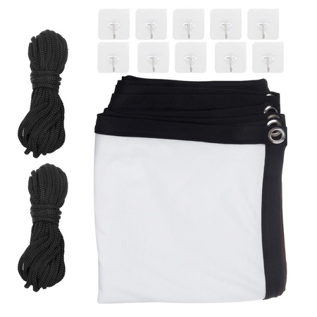 MACLEAN EKRAN PROJEKCYJNY, 120", 240X180CM, OBRAMOWANIE 25MM 4:3, HACZYKI DO NACIĄGU MC-169