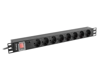 Listwa zasilająca Rack PDU 19 1U 16A 8X schuko 2M czarna
