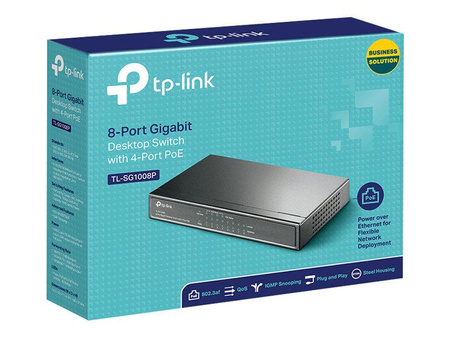 TPLINK TL-SG1008P TP-Link TL-SG1008P 8-Port Gigabit Desktop PoE Switch