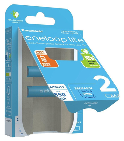 PANASONIC ENELOOP LITE AAA 550mAh 2 szt