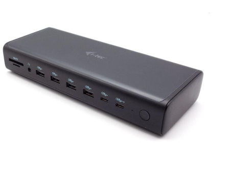 I-TEC Universal 6x 4K Display DS 6x4K 2xDP 2xHDMI 2xUSB-C 1xGLAN 2xUSB-C Gen.2 4xUSB 3.2 1xAudio/Mic Jack 1xSD/microSD Kl PD 140W KL