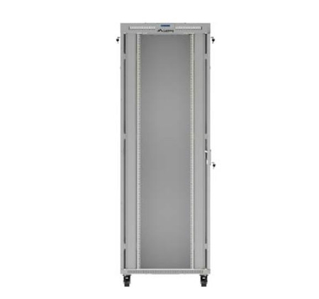 Szafa instalacyjna rack stojąca 47U 800x1000 szara drzwi przeszkolne LCD ( flat pack) V2
