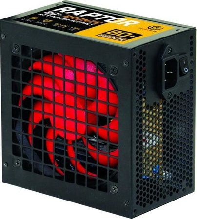 Zasilacz ATX RAPTOR 600W BRONZE 80+,Single Rail, DC-DC 