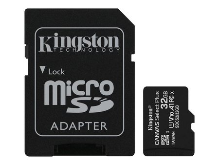 KINGSTON SDCS2/32GB Kingston 32GB micSDHC Canvas Select Plus 100R A1 C10 Card + ADP