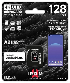 Karta pamięci microSD IRDM 128GB UHS-I U3 A2  + adapter