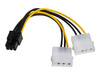 AKYGA Adapter z kablem AK-CA-13 2x Molex m / PCI-E 6 pin f 15cm