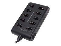 LOGILINK UA0125 LOGILINK 10-Portowy HUB USB2.0 z włącznikiem ON/OFF
