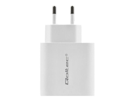 QOLTEC 51718 Charger 45W 5-20V 2.4-3A USB type C PD USB White