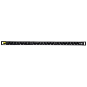 Patch panel 19'' Netrack 24-porty kat. 6 UTP, 0,5U z półką