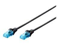 DIGITUS DK-1512-010/BL DIGITUS Kabel patch cord UTP, CAT.5E, czarny, 1,0m 15 LGW