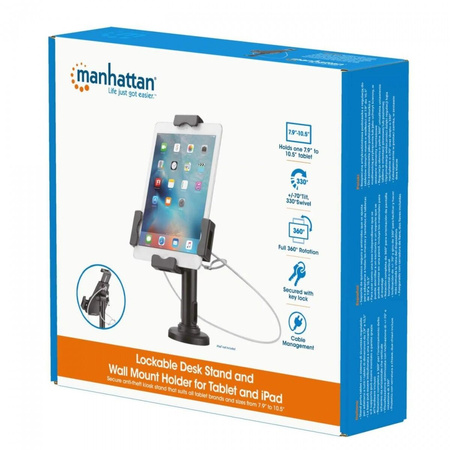 Stojak do tabletu 7,9-10,5 cala z zamkiem i linką