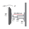 Uchwyt ścienny do TV LCD/LED 40-80cali 50kg VESA pełna regulacja czarny