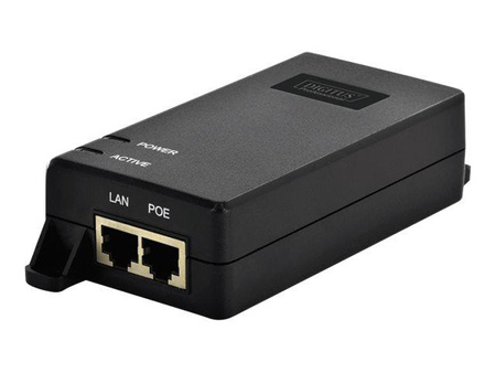 DIGITUS DN-95103-2 Zasilacz/Adapter PoE + 802.3at max. 55V 30W Gigabit 10/100/1000Mbps aktywny