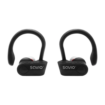 Słuchawki bezprzewodowe SAVIO TWS-03 (bluetooth; bezprzewodowe, Bluetooth; z wbudowanym mikrofonem; kolor czarny