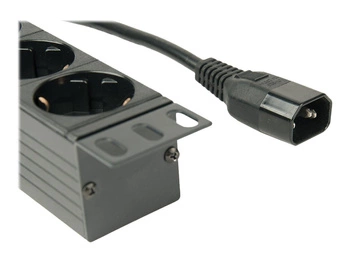 GEMBIRD Listwa RACK 8 gniazd Schuko 1U 10A 3m złacze C14