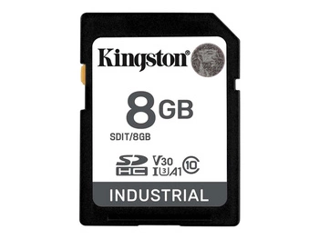 KINGSTON 8GB SDHC Industrial -40C to 85C C10 UHS-I U3 V30 A1 pSLC