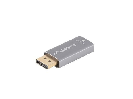 LANBERG AD-DP-HD-01 adapter DisplayPort - HDMI M/F 4K srebrny