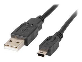 LANBERG CA-USBK-11CC-0018-BK Lanberg kabel USB 2.0 mini AM-BM5P ferryt 1.8m