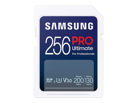 SAMSUNG SD PRO Ultimate 256GB SD Memory Card UHS-I U3 Full HD & 4K UHD 200 MB/s Read 130 MB/s Write