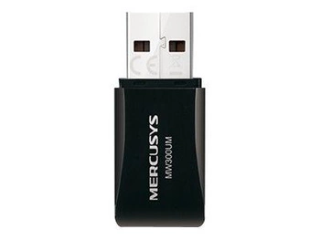 TPLINK MW300UM Mercusys MW300UM 300Mbps Wireless N Mini USB Adapter, Mini Size, USB 2.0