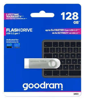 Pendrive UNO3 128GB USB 3.2 Gen1 srebrny