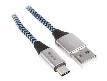 TRACER Kabel USB 2.0 TYPE-C A Male - C Male 1.0m czarno-niebieski