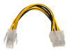 AKYGA Adapter z kablem AK-CA-10 P4 4 pin m / P8 8 pin f P4+4 15cm