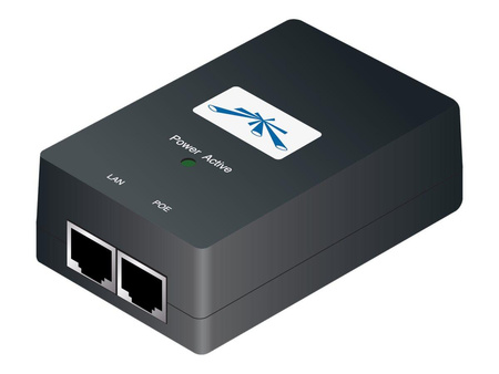 UBIQUITI POE-24-24W-G PoE-24G Passive PoE Adapter EU, 24V 1A, ESD prot, 24W, Gigagbit Eth.