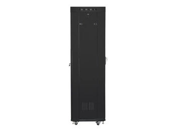 LANBERG free standing rack 19inch cabinet 42U 600x600 glass door LCD flat pack black