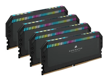 CORSAIR DOMINATOR PLATINUM RGB 64GB 4x16GB DDR5 6400MT/s DIMM Unbuffered 32-40-40-84 Std PMIC XMP 3.0 Black Heatspreader 1.4V