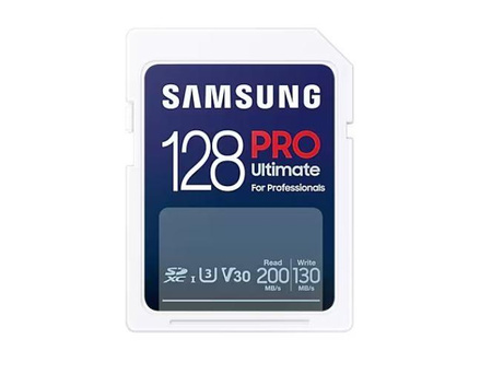 SAMSUNG SD PRO Ultimate 128GB SD Memory Card UHS-I U3 Full HD & 4K UHD 200 MB/s Read 130 MB/s Write